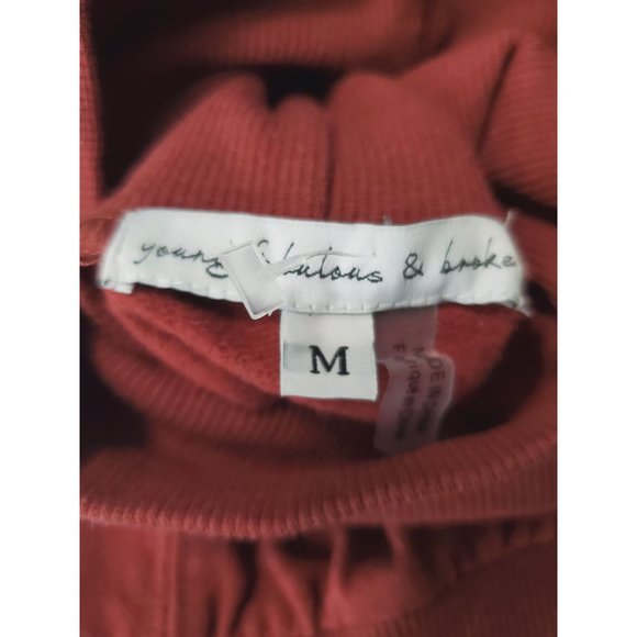 Young Fabulous & Broke Zippered Asymmetrical Hem Turtle Neck Sweater Dress Sz M - Picture 10 of 12